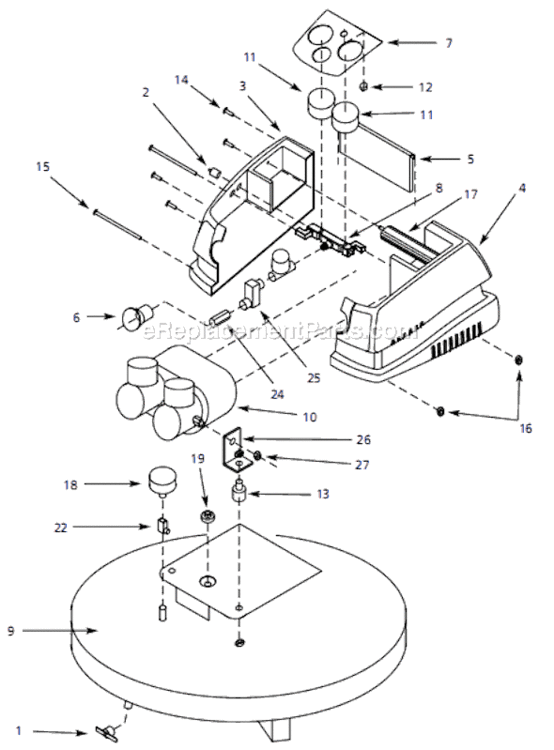 Page A Diagram and Parts List for FP2020 2000 Campbell Hausfeld Compressor
